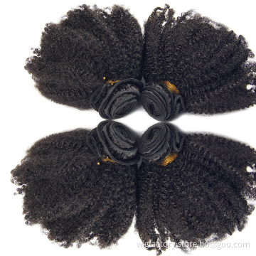 Overnight shipping afro kinky human hair weave bundles, wholesale virgin brazilian hair nake black woman afro kinky curl bundles